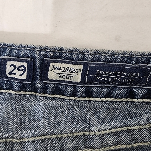 Miss Me Bootcut Low Rise Embellished Jeans Size 29 - Picture 3 of 15